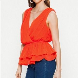 Ruffle Wrap Top